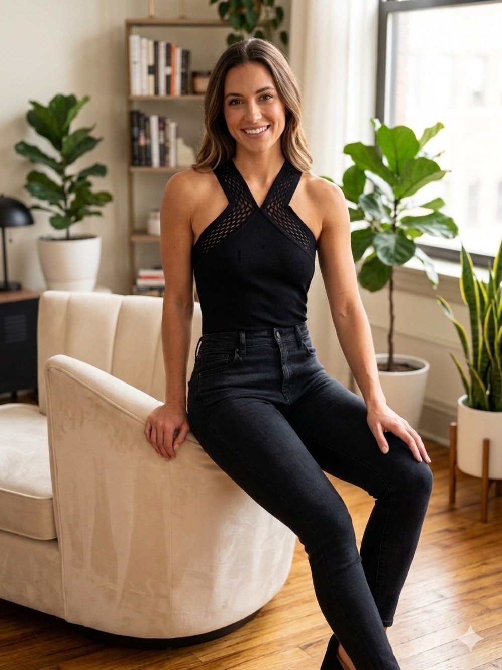 Express Black Ribbed Halter Bodysuit - Size S - NWT 58.00